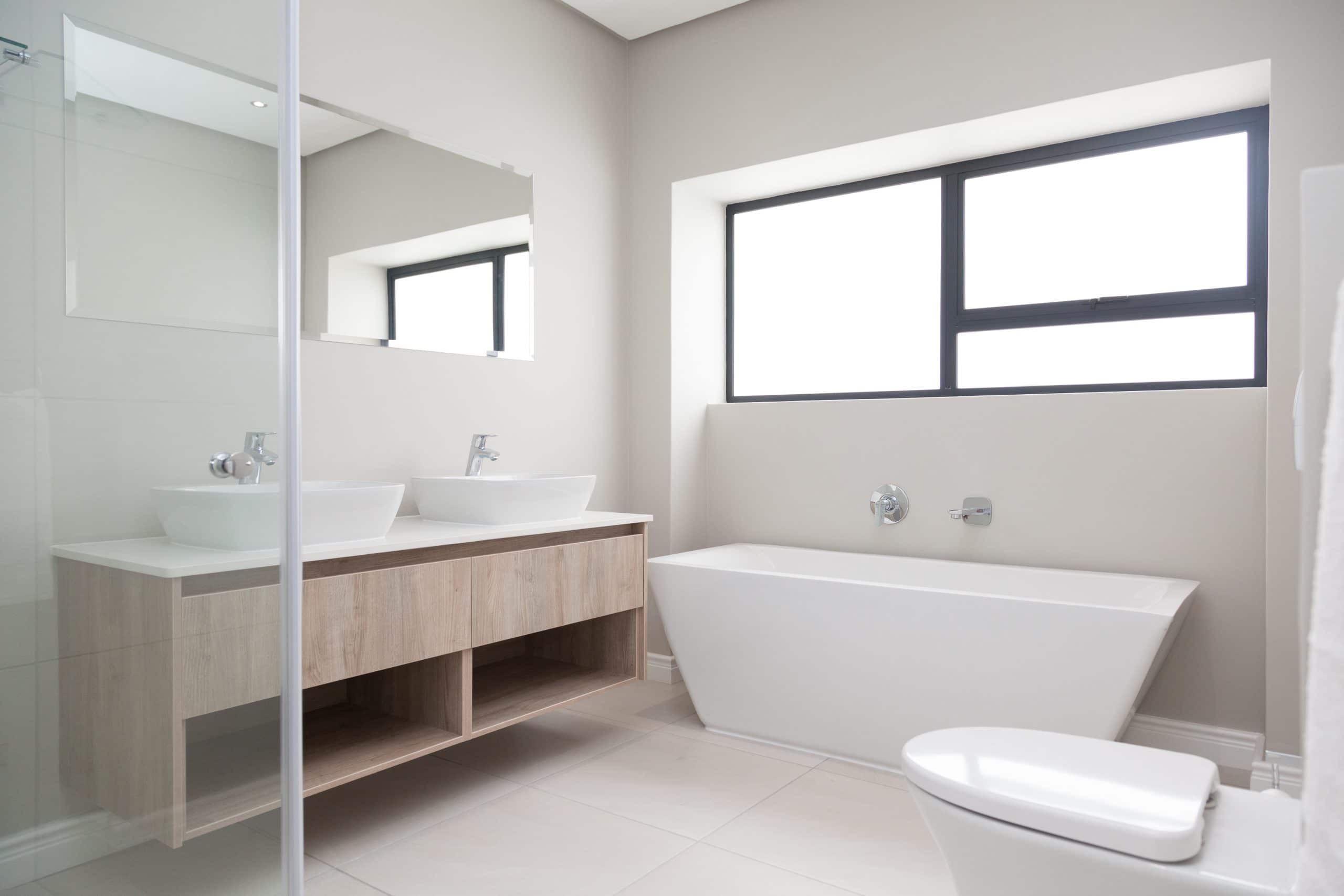 ital tile freestanding bath with modern bathroom